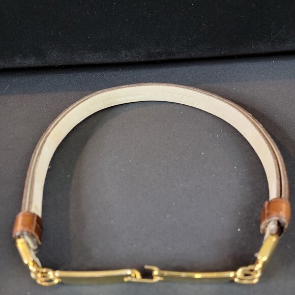 Avignon Adjustable Leather Belt | Brass Hook Buckle Made in Spain | 24–39" Waist - Picture 7 of 10